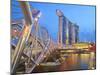 The Helix Bridge and Marina Bay Sands, Marina Bay, Singapore, Southeast Asia, Asia-Gavin Hellier-Mounted Photographic Print