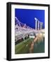 The Helix Bridge and Marina Bay Sands, Marina Bay, Singapore-Gavin Hellier-Framed Photographic Print