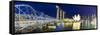 The Helix Bridge and Marina Bay Sands, Marina Bay, Singapore-Gavin Hellier-Framed Stretched Canvas