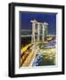 The Helix Bridge and Marina Bay Sands Singapore at Night, Marina Bay, Singapore, Southeast Asia-Gavin Hellier-Framed Photographic Print