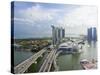 The Helix Bridge and Marina Bay Sands Singapore, Marina Bay, Singapore, Southeast Asia, Asia-Gavin Hellier-Stretched Canvas