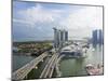 The Helix Bridge and Marina Bay Sands Singapore, Marina Bay, Singapore, Southeast Asia, Asia-Gavin Hellier-Mounted Photographic Print