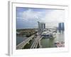 The Helix Bridge and Marina Bay Sands Singapore, Marina Bay, Singapore, Southeast Asia, Asia-Gavin Hellier-Framed Photographic Print