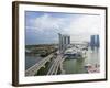The Helix Bridge and Marina Bay Sands Singapore, Marina Bay, Singapore, Southeast Asia, Asia-Gavin Hellier-Framed Photographic Print