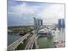 The Helix Bridge and Marina Bay Sands Singapore, Marina Bay, Singapore, Southeast Asia, Asia-Gavin Hellier-Mounted Photographic Print