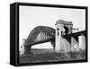 The Hell Gate Bridge in New York City-null-Framed Stretched Canvas