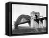 The Hell Gate Bridge in New York City-null-Framed Stretched Canvas