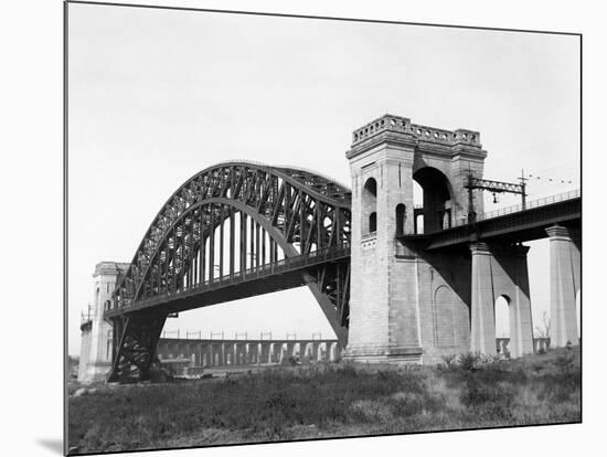 The Hell Gate Bridge in New York City-null-Mounted Photographic Print