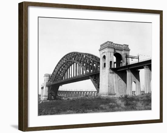 The Hell Gate Bridge in New York City-null-Framed Photographic Print