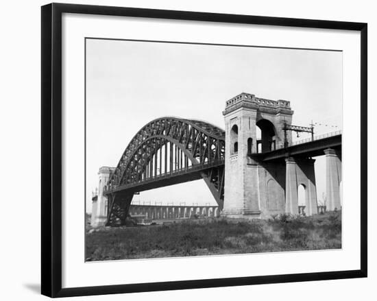 The Hell Gate Bridge in New York City-null-Framed Photographic Print