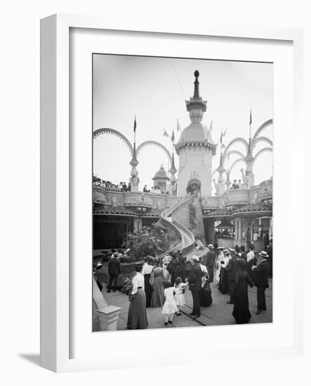 The Helter Skelter, Luna Park, Coney Island, N.Y.-null-Framed Photo