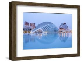 The Hemsiferic and El Palau De Les Arts Reina Sofia in the City of Arts and Sciences, Valencia-Julian Elliott-Framed Photographic Print