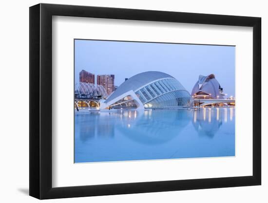 The Hemsiferic and El Palau De Les Arts Reina Sofia in the City of Arts and Sciences, Valencia-Julian Elliott-Framed Photographic Print