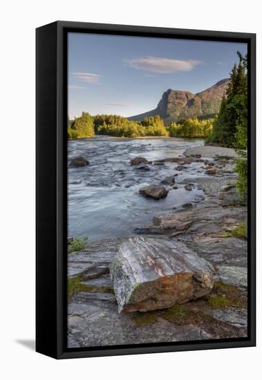 The Hemsila river in summer, Norway-Bernard Castelein-Framed Stretched Canvas