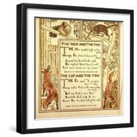 The Hen and the Fox the Cat and the Fox-null-Framed Giclee Print