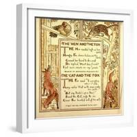 The Hen and the Fox the Cat and the Fox-null-Framed Giclee Print