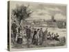 The Henley-On-Thames Regatta, a Sketch by the Riverside-Henry Woods-Stretched Canvas