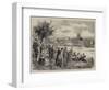 The Henley-On-Thames Regatta, a Sketch by the Riverside-Henry Woods-Framed Giclee Print