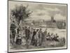 The Henley-On-Thames Regatta, a Sketch by the Riverside-Henry Woods-Mounted Giclee Print