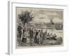 The Henley-On-Thames Regatta, a Sketch by the Riverside-Henry Woods-Framed Giclee Print