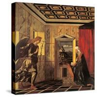 The Herald Angel and the Annunciation-Giovanni Bellini-Stretched Canvas