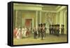 The Heraldic Hall in the Winter Palace, St Petersburg, 1838-Adolphe Ladurner-Framed Stretched Canvas