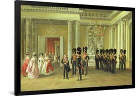 The Heraldic Hall in the Winter Palace, St Petersburg, 1838-Adolphe Ladurner-Framed Giclee Print