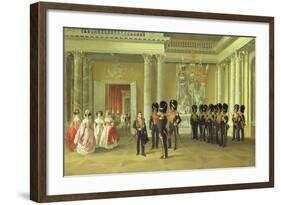 The Heraldic Hall in the Winter Palace, St Petersburg, 1838-Adolphe Ladurner-Framed Giclee Print