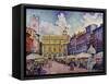 The Herb Market, Verona; La Place Aux Herbes, Verone-Paul Signac-Framed Stretched Canvas