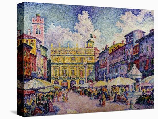 The Herb Market, Verona-Paul Signac-Stretched Canvas