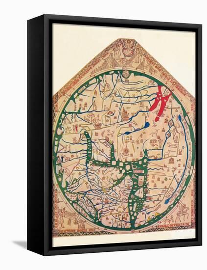 The Hereford Mappa Mundi, (C128), 1912-Richard de Bello-Framed Stretched Canvas