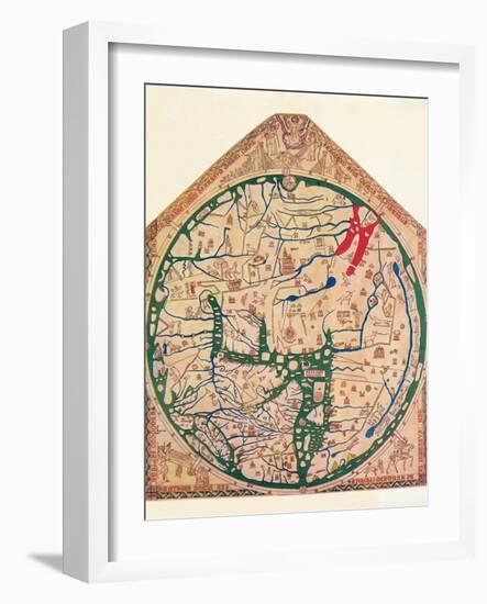 The Hereford Mappa Mundi, (C128), 1912-Richard de Bello-Framed Giclee Print