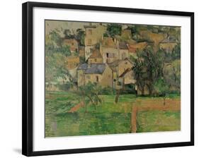 The Hermitage at Pontoise, 1884-Paul C?zanne-Framed Giclee Print