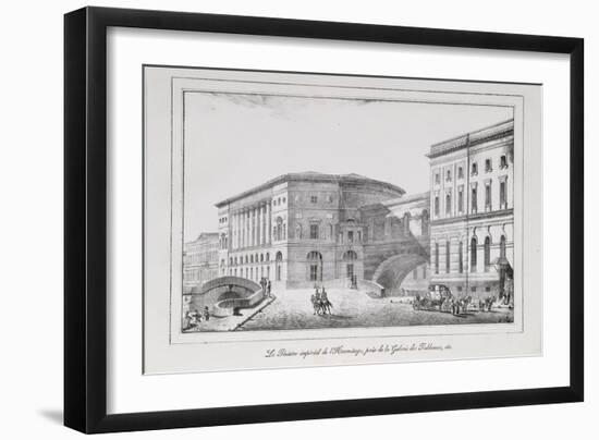 The Hermitage Theatre in Saint Petersburg (Series Views of Saint Petersbur), 1820S-Alexander Pluchart-Framed Giclee Print