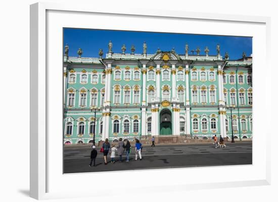 The Hermitage (Winter Palace), UNESCO World Heritage Site, St. Petersburg, Russia, Europe-Michael Runkel-Framed Photographic Print