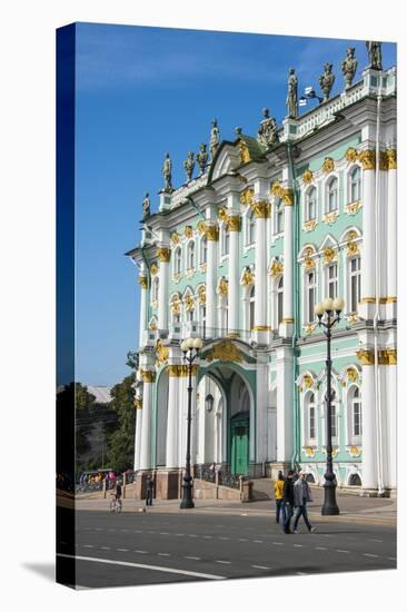 The Hermitage (Winter Palace), UNESCO World Heritage Site, St. Petersburg, Russia, Europe-Michael Runkel-Stretched Canvas