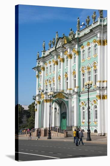 The Hermitage (Winter Palace), UNESCO World Heritage Site, St. Petersburg, Russia, Europe-Michael Runkel-Stretched Canvas