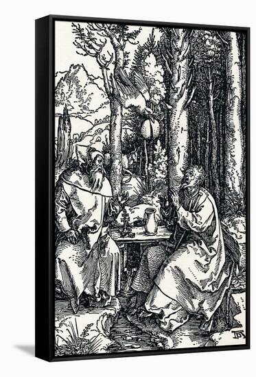 The Hermits St Anthony and St Paul, 1504-Albrecht Dürer-Framed Stretched Canvas