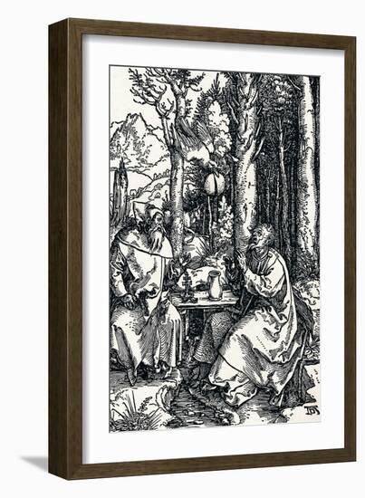 The Hermits St Anthony and St Paul, 1504-Albrecht Dürer-Framed Giclee Print