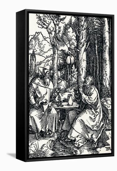 The Hermits St Anthony and St Paul, 1504-Albrecht Dürer-Framed Stretched Canvas