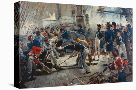 The Hero of Trafalgar-William Heysham Overend-Stretched Canvas