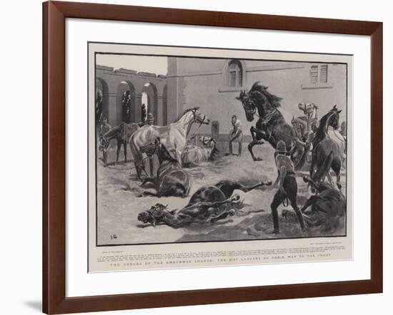 The Heroes of the Omdurman Charge, the 21st Lancers on their Way to the Front-John Charlton-Framed Giclee Print