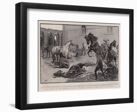 The Heroes of the Omdurman Charge, the 21st Lancers on their Way to the Front-John Charlton-Framed Giclee Print