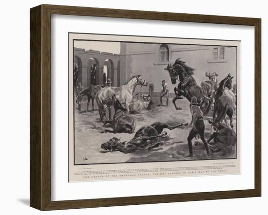 The Heroes of the Omdurman Charge, the 21st Lancers on their Way to the Front-John Charlton-Framed Giclee Print