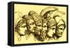 The Heroes of the Trojan War: Paris, Diomedes, Odysseus, Nestor, Achilles, Agamemnon-English-Framed Stretched Canvas
