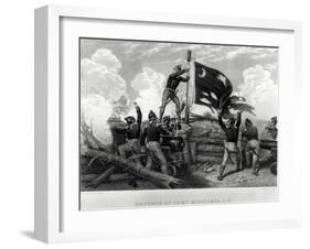 The Heroism of Sergeant William Jasper in Defence of Fort Moultrie, South Carolina, 12th May 1780-Johannes Adam Simon Oertel-Framed Giclee Print