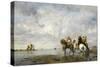 The Heron Hunt-Eugène Fromentin-Stretched Canvas