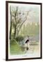 The Heron, La Fontaine's Fables-Firmin Bouisset-Framed Art Print