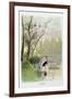 The Heron, La Fontaine's Fables-Firmin Bouisset-Framed Art Print