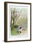 The Heron, La Fontaine's Fables-Firmin Bouisset-Framed Art Print